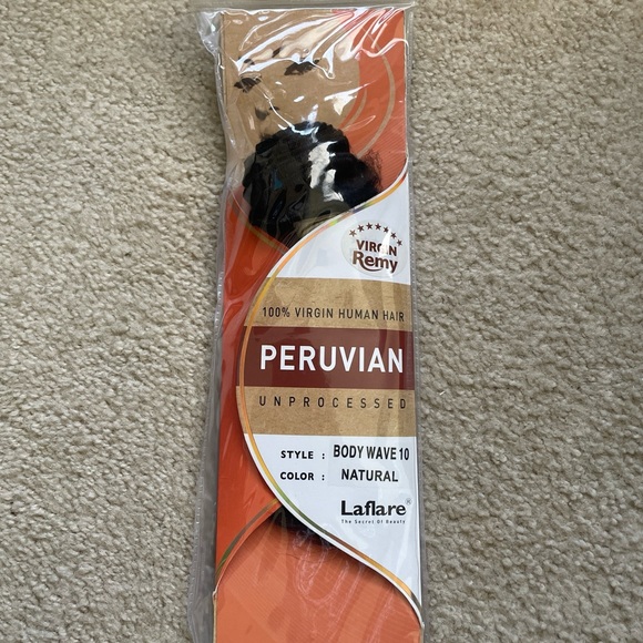 Laflare Peruvian Unprocessed 10” Body Wave 100% Virgin Remy Hair  - Natural - Picture 3 of 4